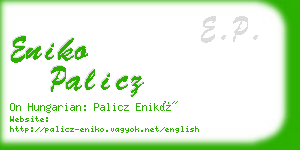 eniko palicz business card